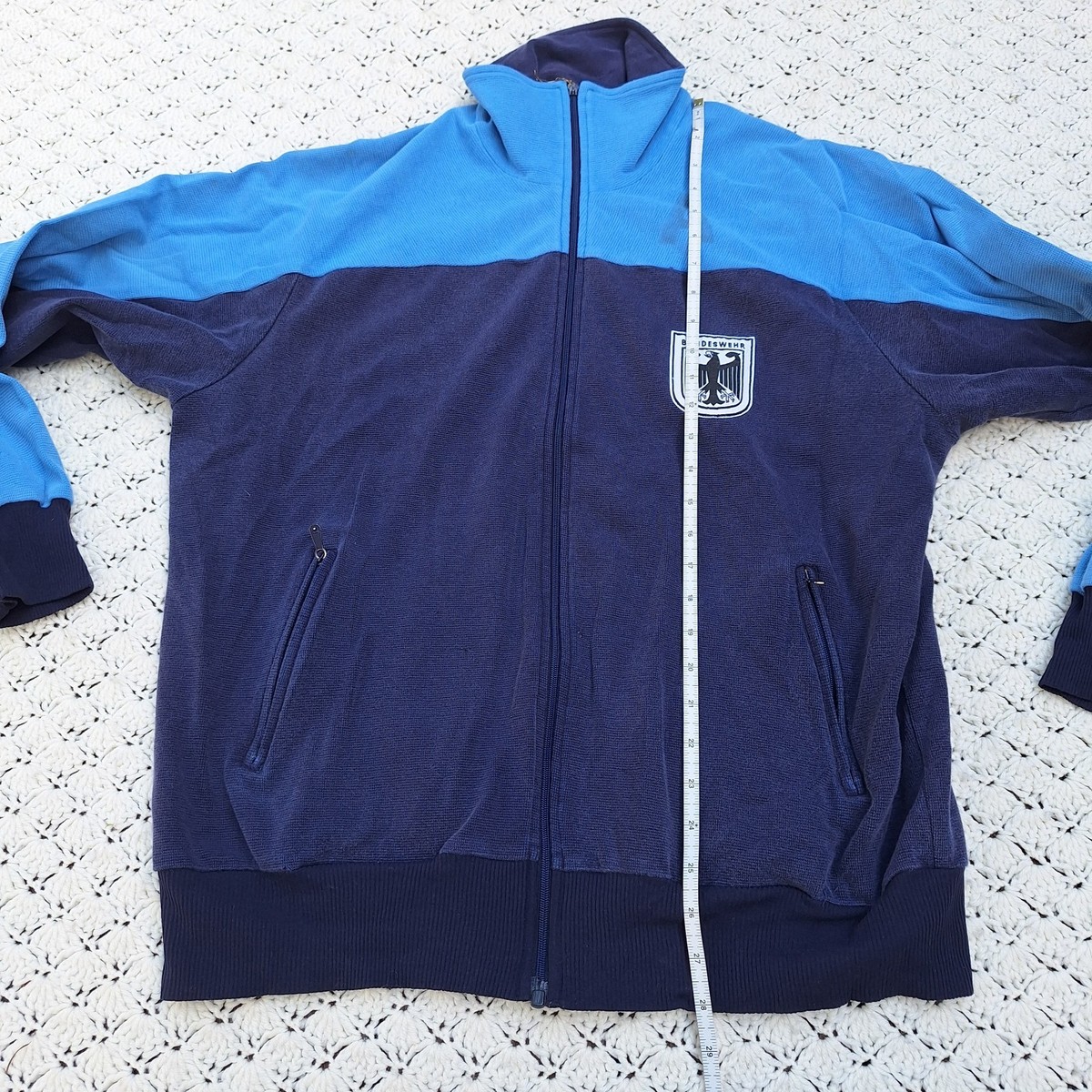 Vtg Adidas Bundeswehr West Germany Army Navy Zip Up Track Jacket