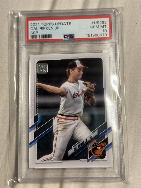 PSA 10 Gem Mint 2021 Topps Update Cal Ripken Jr  SSP Us292 Baltimore Orioles
