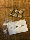 St. John by Marie Gray Gold Tone & White Enamel Logo Replacement Buttons Lot of  — photo 2