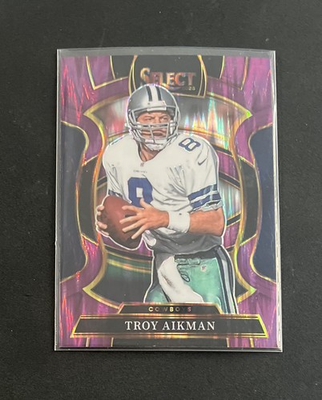 #ad 2025 Panini Select Concourse Troy Aikman #100 Purple Shock Prizm 699 $4.50
