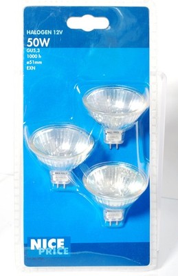 Halogen GU5,3 12V 50W 3er Pack 51mm