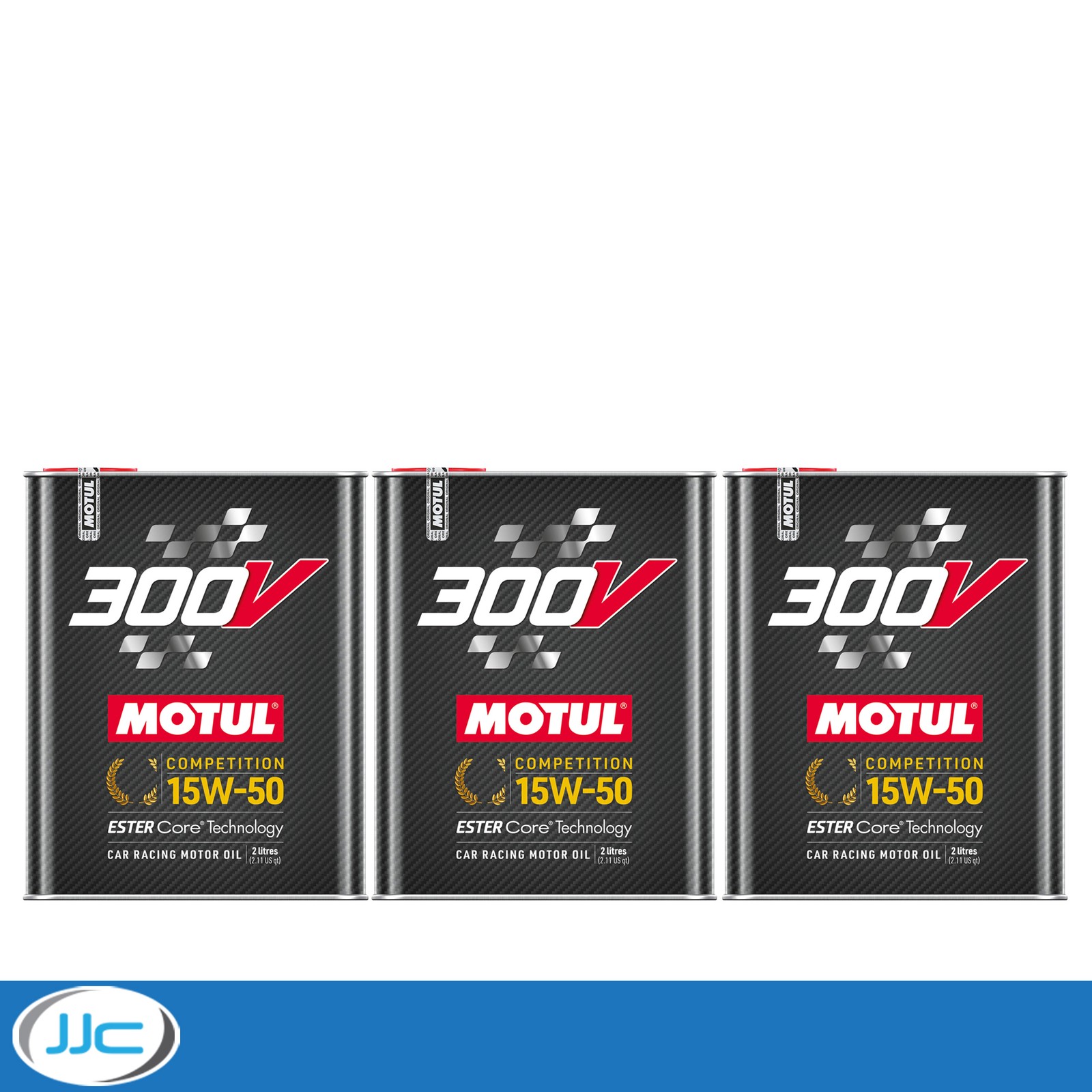 3 x 2 Litre - Motul 300V Competition Fully Synthetic Motorsport 15W50 Engine Oil
