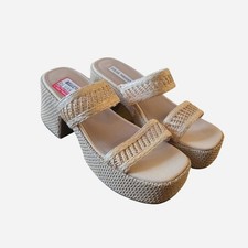 Cream Steve Madden Platform Sandals Women's Size 8 Brand New With Box