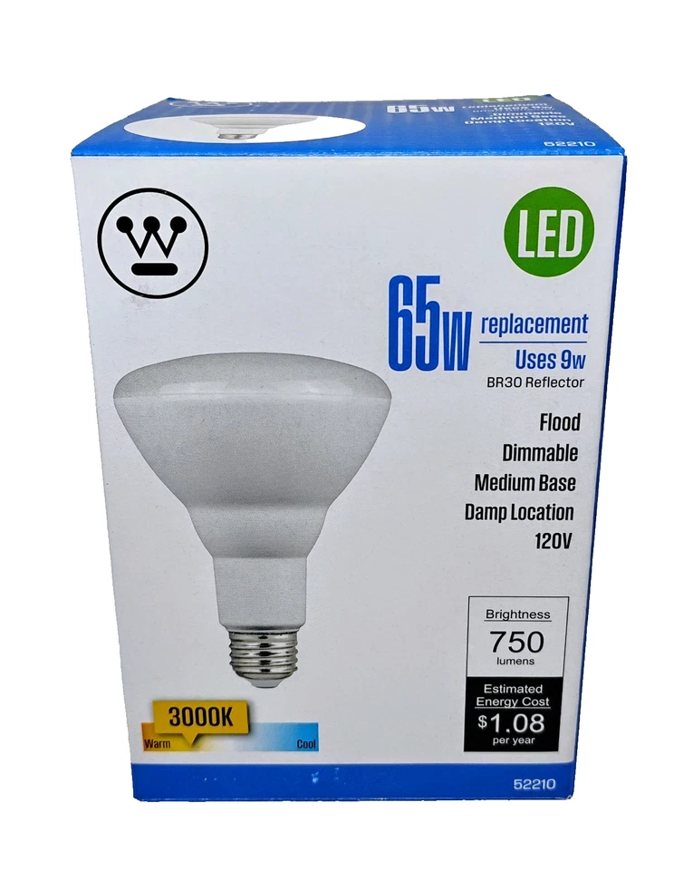 NEW WESTINGHOUSE 65W DIMMABLE WARM LIGHT (6 PACK) -52210 - Image 3 of 3