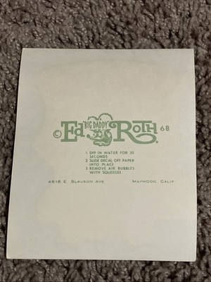 VTG ORIG. 1968 ED ROTH SEABEES TEAM CAN DO U.S. NAVY WATER DECAL 
