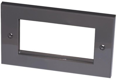 CONNECTIX CABLING SYSTEMS - 2 Gang 4 Module DDA Euro Faceplate, Grey