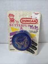 1994 NEW Vintage Duncan Factory Sealed Butterfly Yo-Yo, Blue, Retro 90s Toy