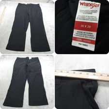 Wrangler Tech Pants Mens 36x29 Dark Navy Regular Fit Flex Water Repellant NEW