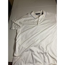 HART SCHAFFNER MARX WHITE SHORT SLEEVE POLO SHIRT SZ M
