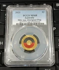 2021 Australia $2 Two Dollar 50th Ann Aboriginal Flag Colorized Coin PCGS MS68