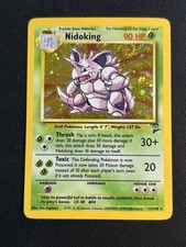 Nidoking Holo Raro Set Base 2 n. Carta Pokemon 11/130 - WOTC 1999 SWIRL