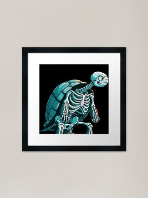 Röntgenschildkröte Schildkröte Körper Anatomie gerahmtes Wandbild Poster Leinwanddruck Bild