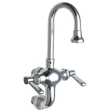 CHICAGO FAUCETS 225-ABCP Gooseneck,Chrome,Chicago Faucets,1.5gpm 26Y275