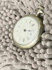 pocket watch ELGIN 10 open face c 1894  11  jewels  18s SILVERODE case enamel d.