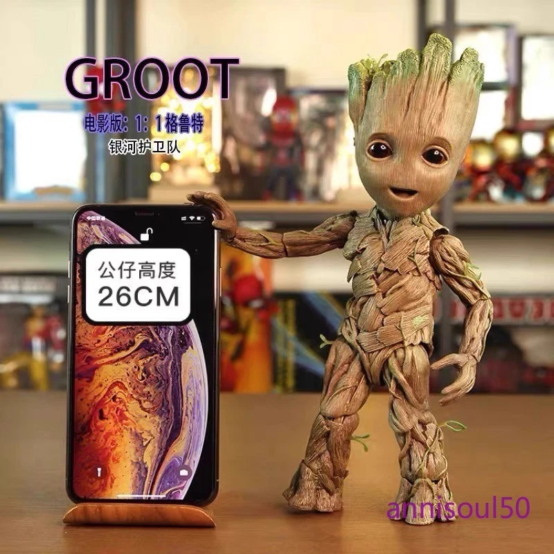 US!! Guardians of The Galaxy Baby Groot Life-Size HT LMS005 26CM Action Figure - Image 4 of 4