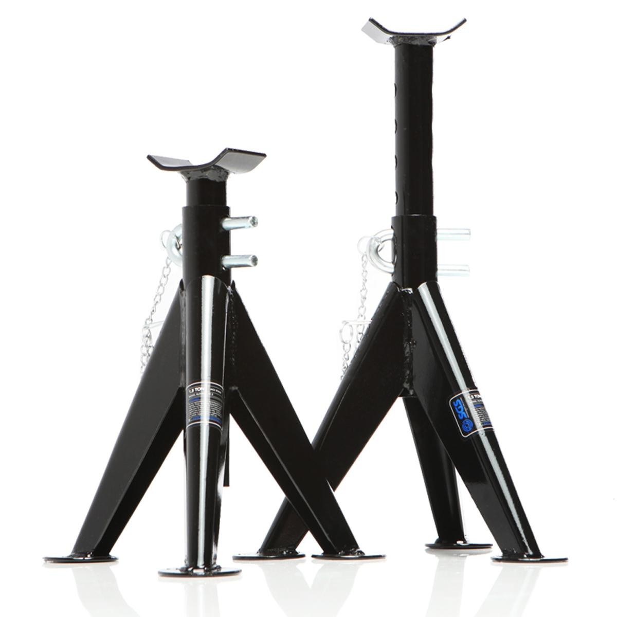 SGS Axle Stands 3 Tonne Heavy Duty Steel Pair Of 1.5t Stands, Large Sturdy Feet