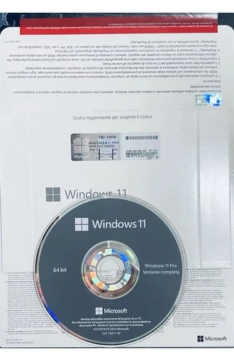 Windows 11 Pro V.24H2 DVD Box Italiano +Sticker COA LICENZA A VITA SPEDIZ.VELOCE