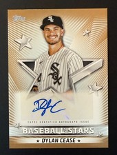 ks 2022 Topps Series 1 Dylan Cease Gold Baseball Stars Auto 10/50 White Sox