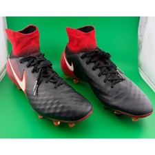 Nike Magista Obra II FG Soccer Cleats Black Red, 843812-061, Mens 7.5/Womens 9.5
