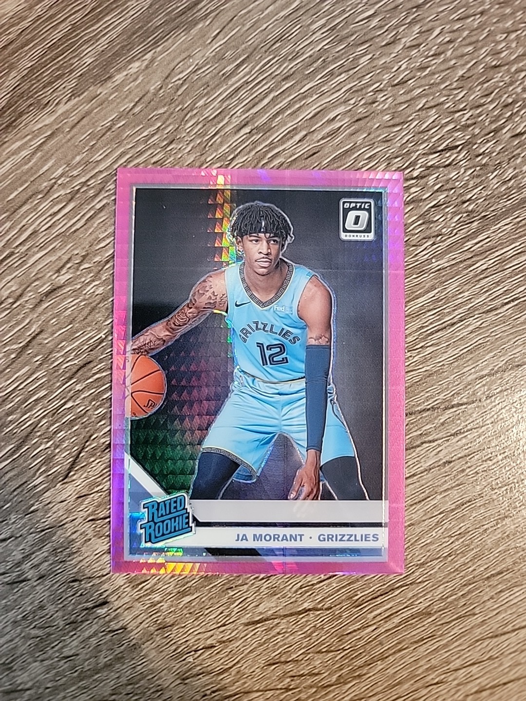 2019-20 Panini Donruss Optic - Ja Morant #168 Pink Hyper Prizm Rated Rookie (RC)