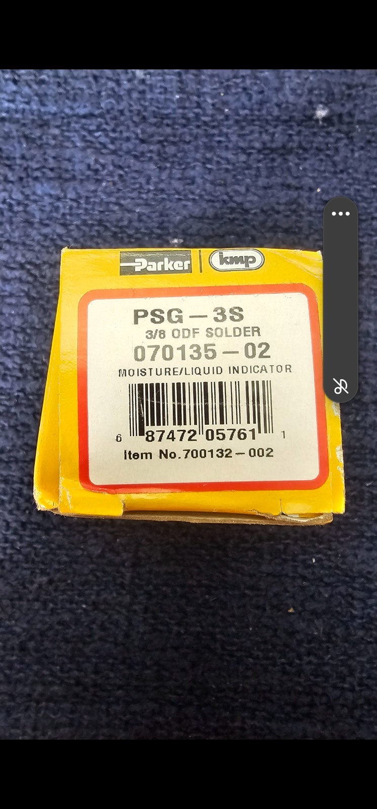 HVAC/Refrigeration Parker PSG-3S Moisture / Liquid Indicator 3/8" ODF Copper