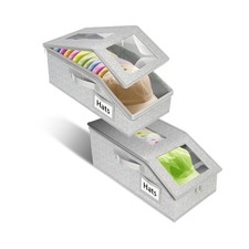 Stackable Hat Storage for Baseball Caps, 2 PCS Hat Storage Boxes for Closet, ...