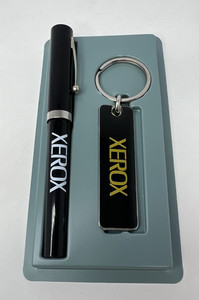 Vintage XEROX Promotional Sheaffer Pen (NEEDS INK) with Keychain in Original Box