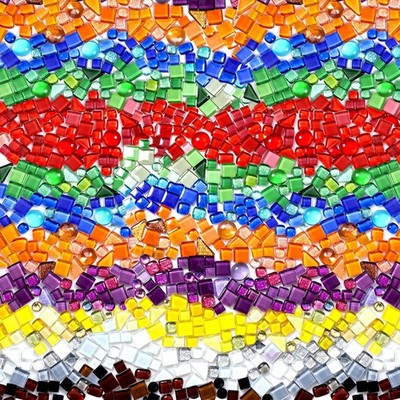 Colorful Crystal Mosaic Tiles 1000 Pcs 2.2lb Irregular DIY Craft Home Decor Art 
