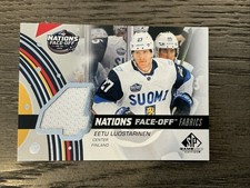 2025-26 SP Game Used Eetu Luostarinen 4 Nations Face-Off Fabrics 🔥🔥