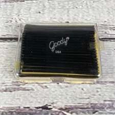 Goody 3" Hair Roller Fasteners Bobby Pins Black in Case Vintage 1977 New 40 Pins