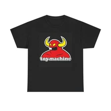 Toy Machine Graphic T Shirt Vintage Retro Skateboard Logo Unisex Heavy Cotton 