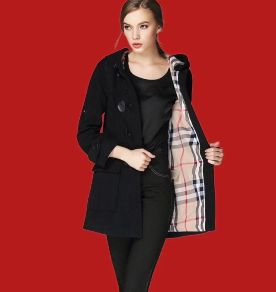 CASACO DE LÃ FEMININO BURBERRY BRIT COM UMA GAIOLA DE MARCA LUXO Feminino G/ EUA 10 / IT - Imagem 2 de 4