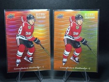 Upper Deck 2 Card Lot Connor Bedard Allure Color Flow Rookie Orange Blackhawks