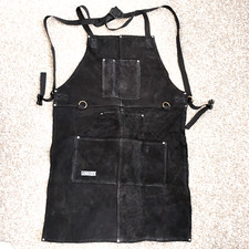 LeaSeek Leather Welding Apron - Flame and Heat Resistant Bib Apron with 6 Pocket