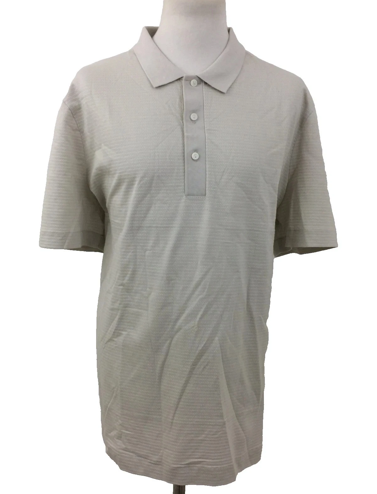 Autograph Men's Polo Shirt Pale Opaline Textured Jersey Collar S/Sleeve New
