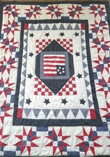 American Patriotic Stars/Flag Handmade Quilt ...