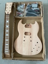 DIY Electric Guitar Kit SG Style Mahogany Body Neck Rosewood Fingerboard 6String
