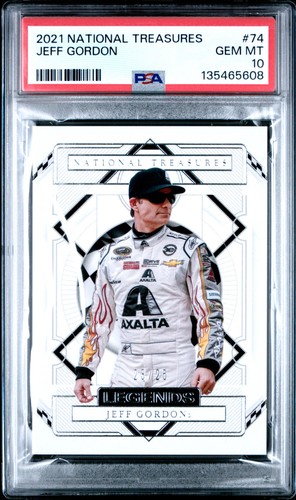 Jeff Gordon POP 1 - 2021 National Treasures Racing #74 /25 PSA 10 GEM MT NASCAR