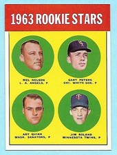 1963 Topps #522 Rookie Stars Gary Peters/Jim Roland NM-MT or Better- Sharp!!