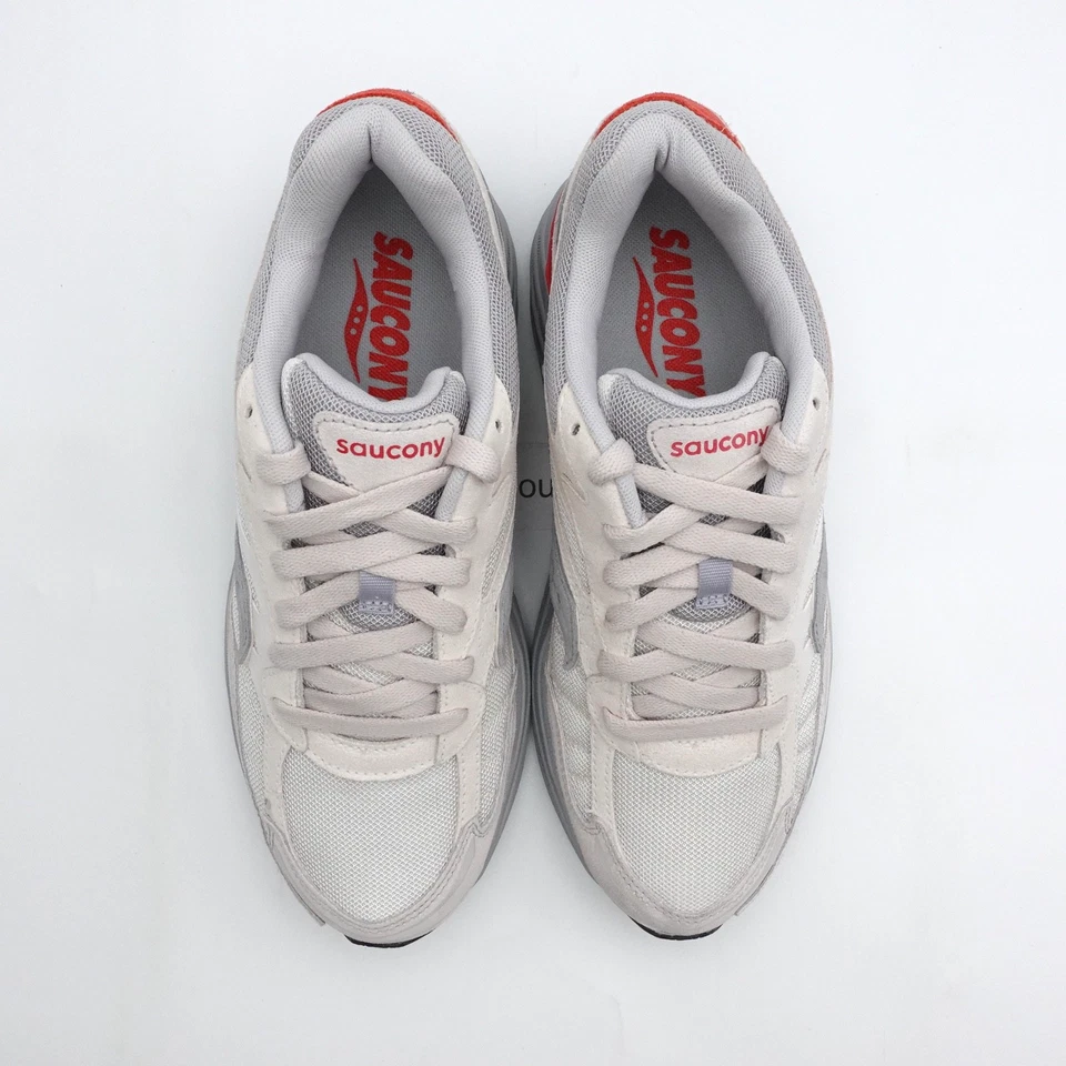 7码男式/8.5女式Saucony ProGrid Omni 9高级麂皮绒运动鞋象牙白 — 第 4/4 张图片