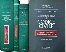 LOTTO 4 LIBRI COMMENTARIO BREVE CODICE CIVILE Carpi Taruffo Alpa Zatti Trabucco