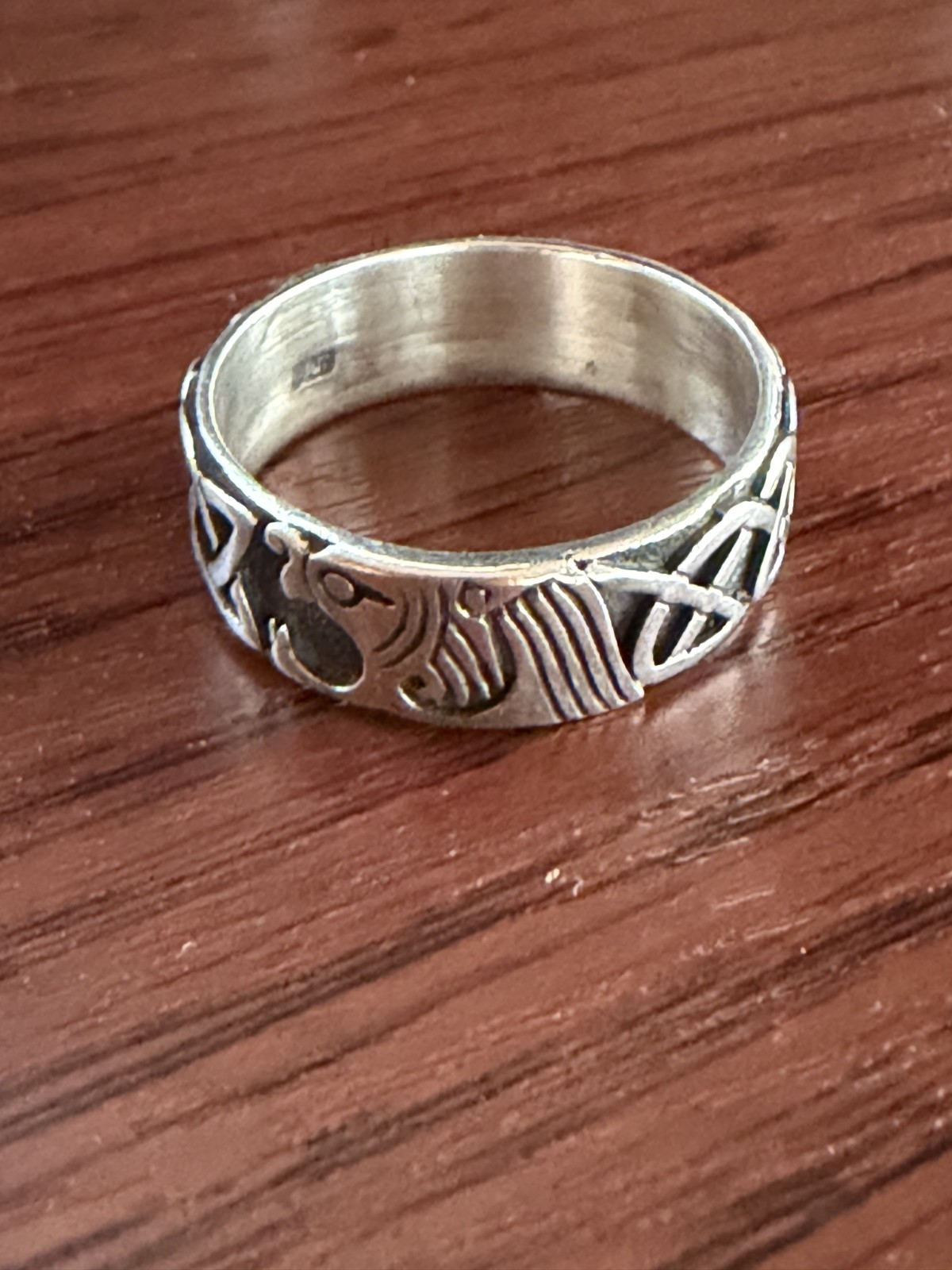 NEW Vintage Celtic Knotwork Sterling Silver Band 925  Ring size 8.5