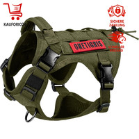 Hundegeschirr Taktisch Verstellbar No Pull Mit Griff D-Ring FüR Wandern S GrüN