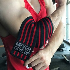 Professional Elbow Wraps Elastic Straps Brace Support Protector for Weightlif...
