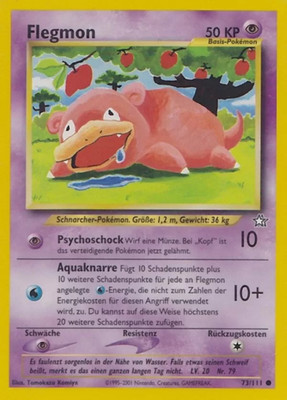 Flegmon / Pokémon Karte / Deutsch / Neo Genesis / 73/111 / NG 73 / Nonholo