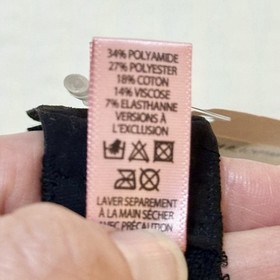 Agent Provocateur Darla Black/Pink Bra Floral Lace Corset Detail Size 34C NWT