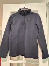 Patagonia Better Sweater 1/4 Zip Pullover Sweatshirt Navy Youth Size XL 14