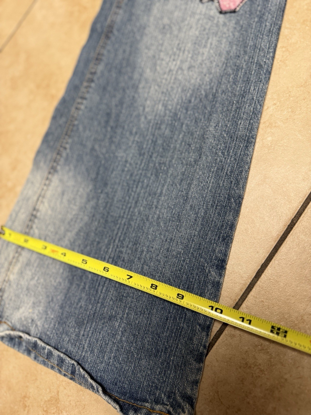 Bongo Let Me B Bootcut Patchwork Jeans Floral But… - image 7