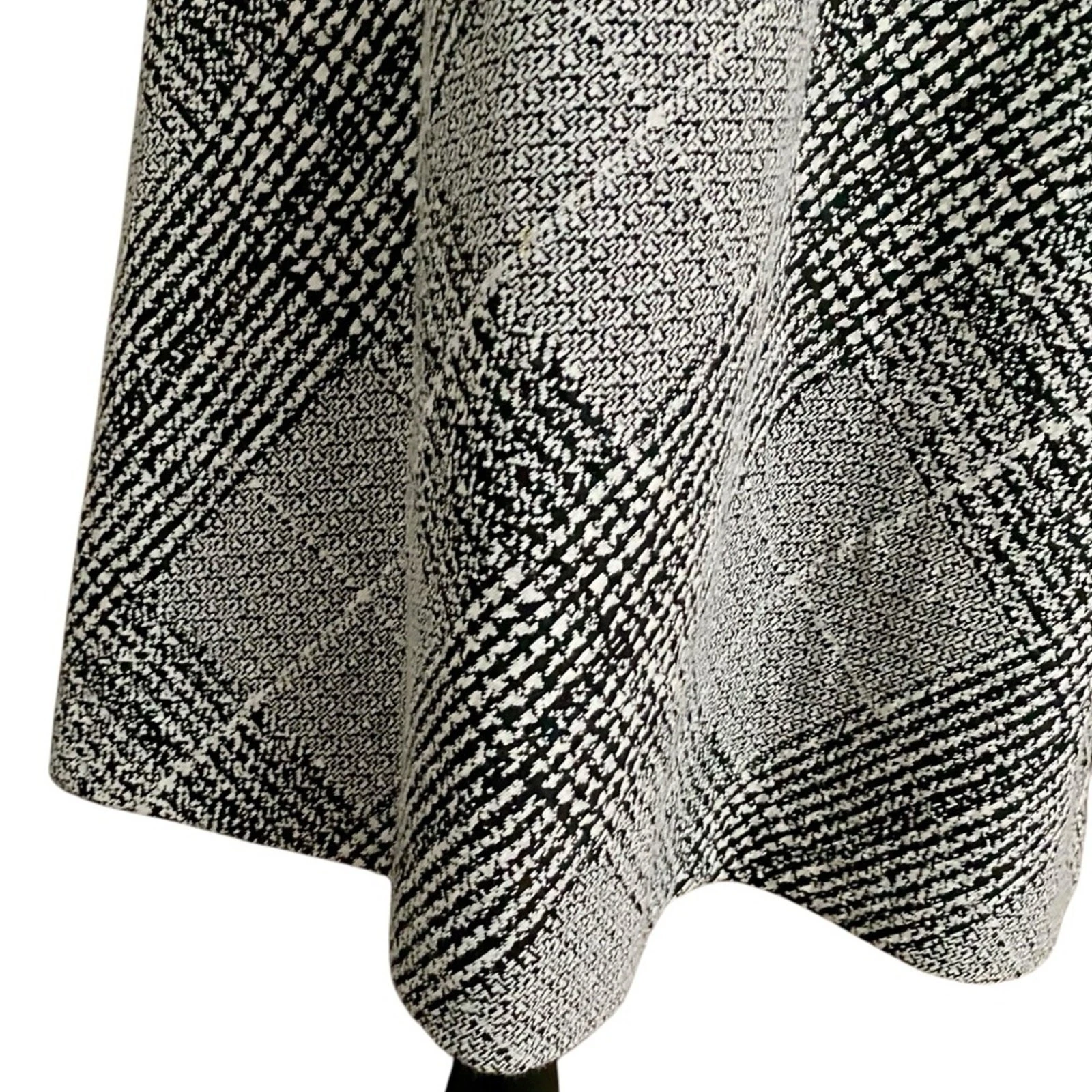 OFF WHITE Abito Calvin Klein nero e bianco sporco a quadri testurizzato