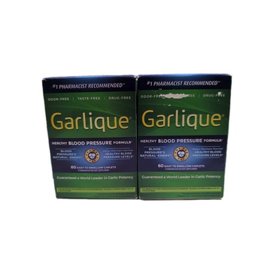 #ad 2 Garlique Healthy Blood Pressure Formula 60 Caplets Supplement 09 2026 $29.75